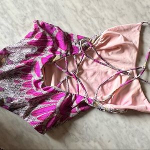 Mara Hoffman Swim one piece swimsuit feather print